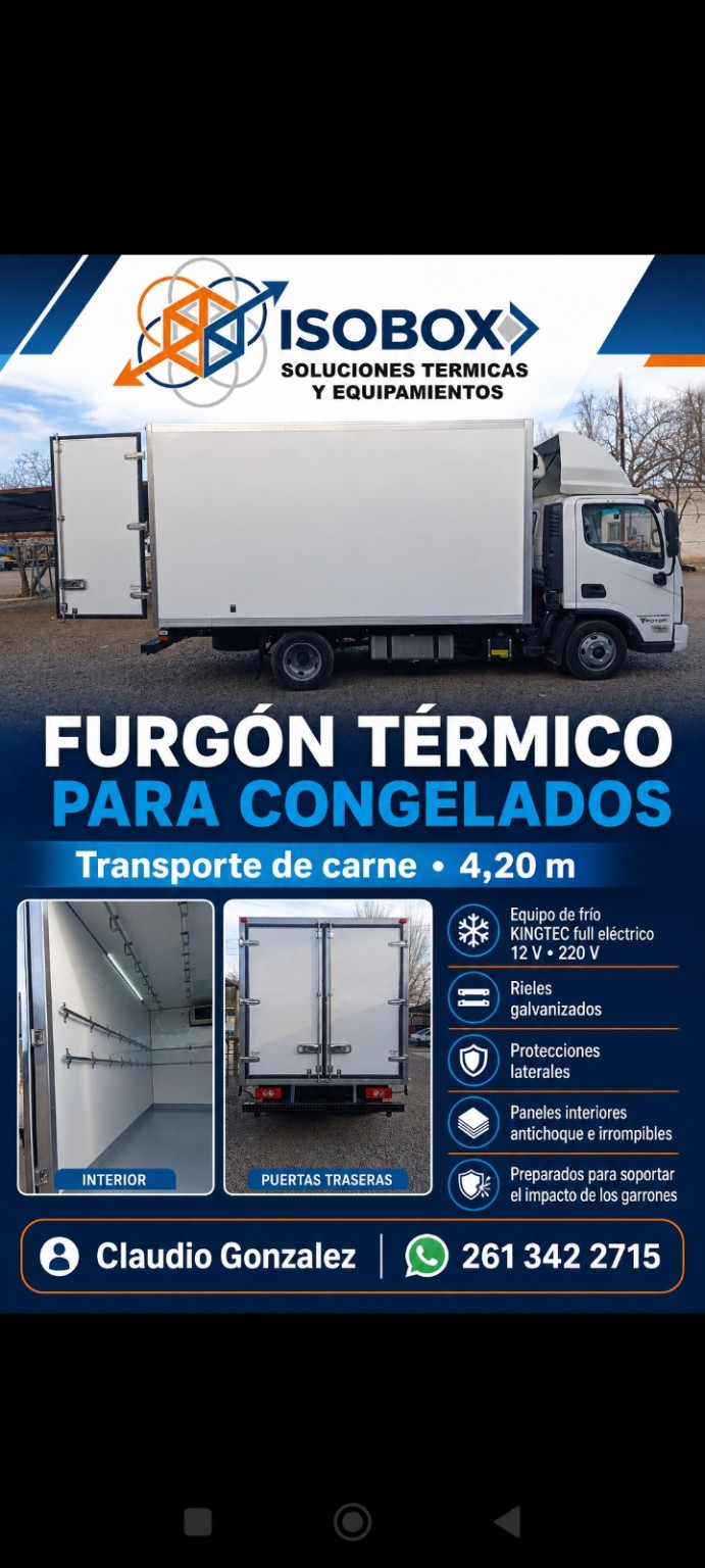 Furgón térmico para congelados